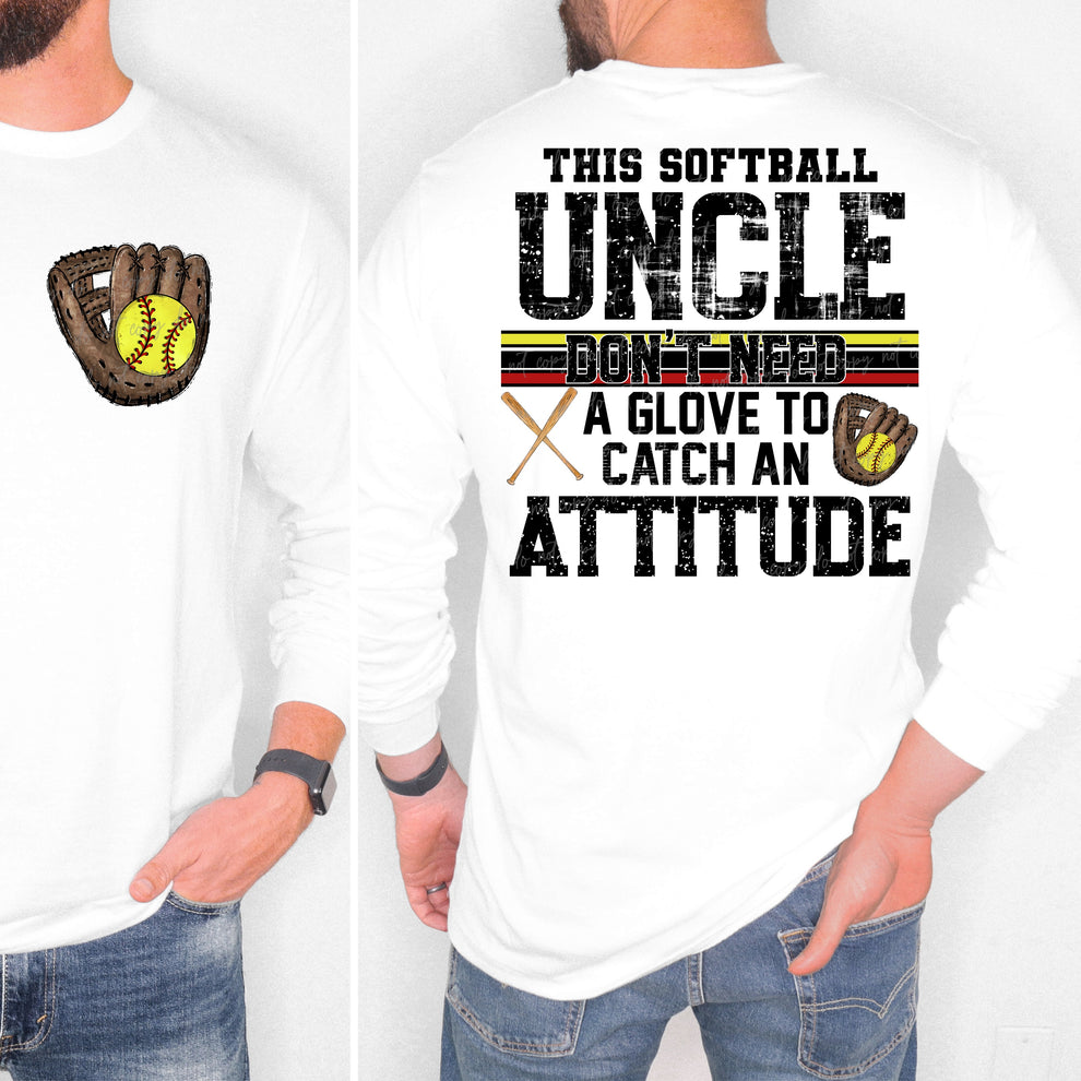 Softball Uncle Attitude-DTF TRANSFER (VDS)