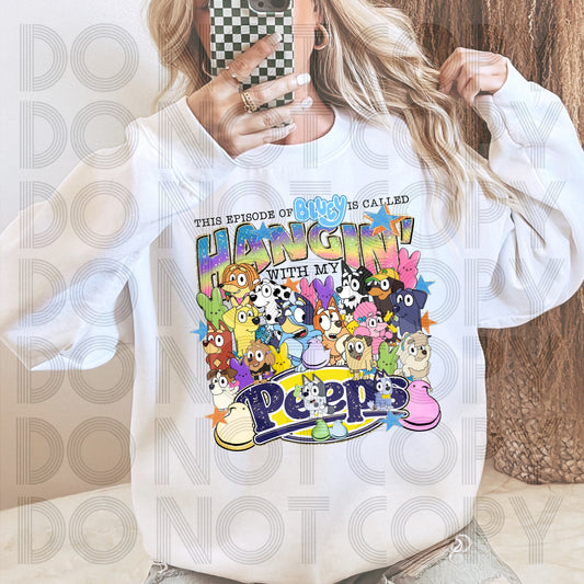 Hanging with my🐥-DTF TRANSFER (Blue Easter Collab-SSDDxRHD)