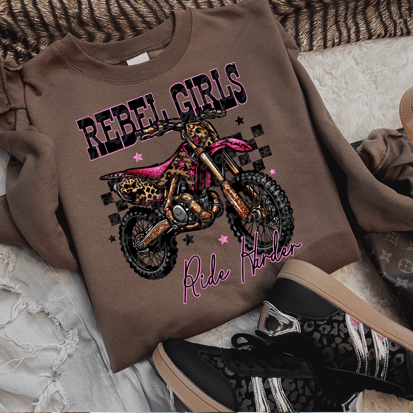 Rebel Girls Ride Harder-DTF TRANSFER (VDS D24)