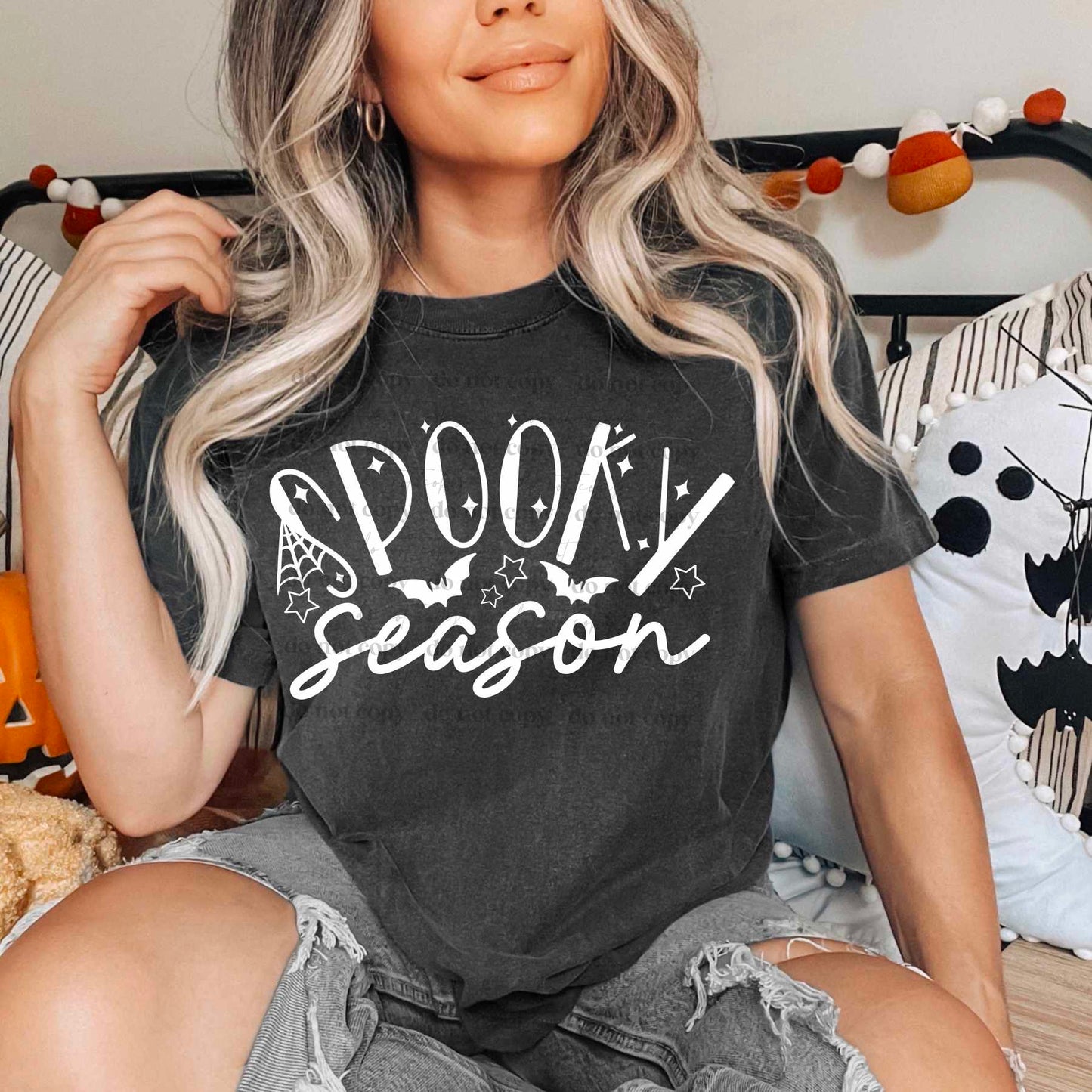 Spooky season white- DTF TRANSFER (CSC.)