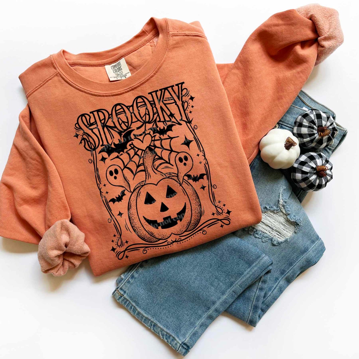 Spooky pumpkin black - DTF TRANSFER (CSC.)