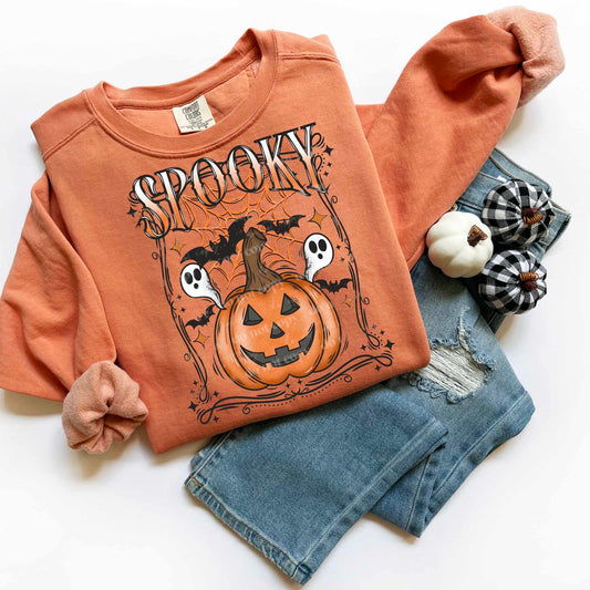 Spooky pumpkin full color - DTF TRANSFER (CSC.)