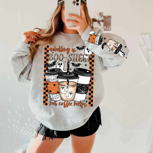 Adulting is Boo-sheet w/ or w/o sleeves - DTF TRANSFER - (CSC)