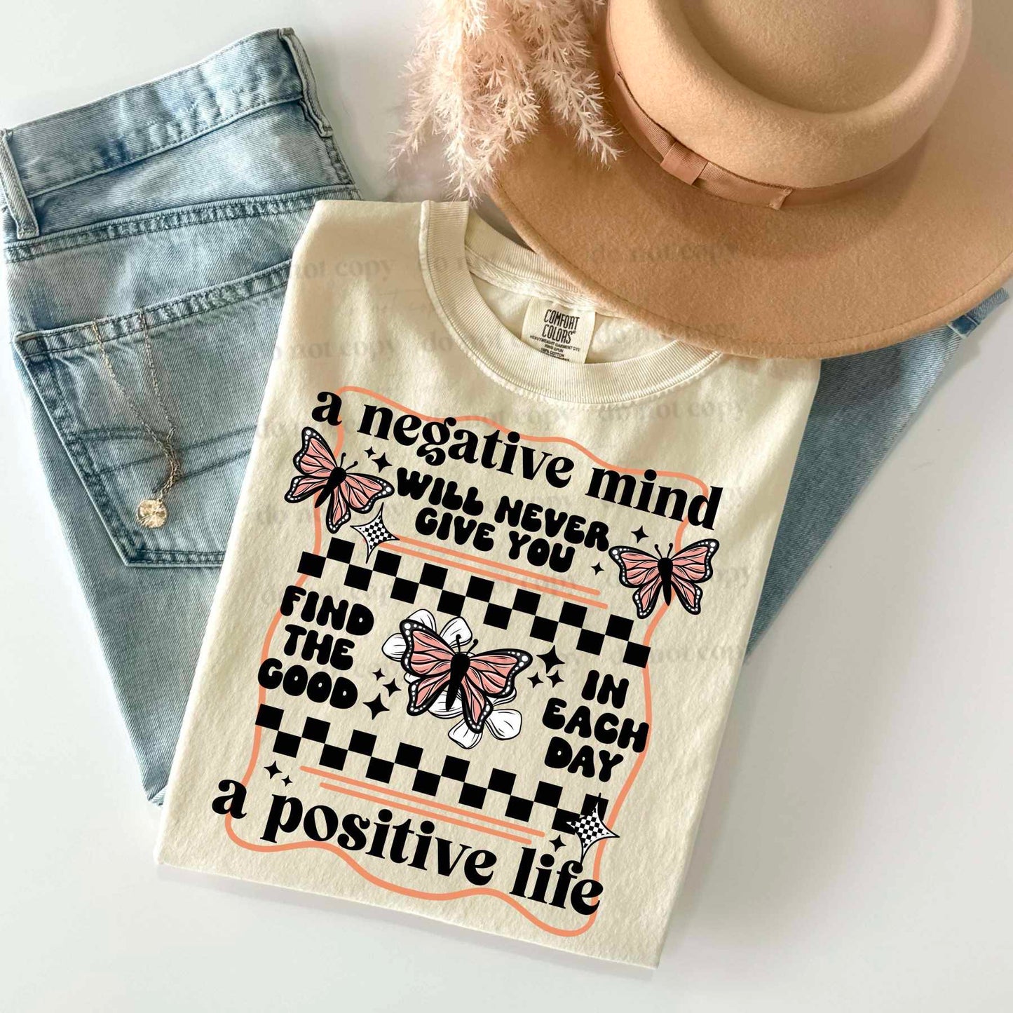 A negative mind black -DTF TRANSFER (CSC)