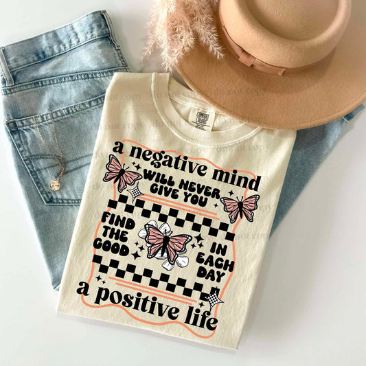 A negative mind black -DTF TRANSFER (CSC)