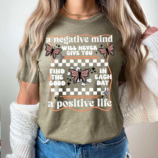 A negative mind white -DTF TRANSFER (CSC)