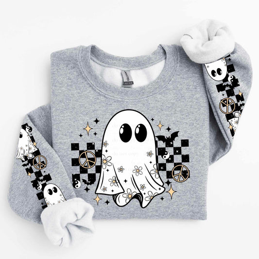 Peace ghost w/ or w/o sleeves - DTF TRANSFER - (CSC)