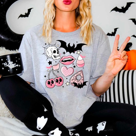 Spooky pink Halloween -DTF TRANSFER (CSC)