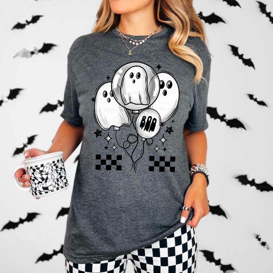 Boo balloons black -DTF TRANSFER (CSC)