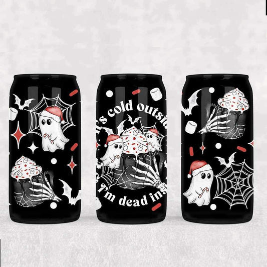 It’s cold outside (white)- UV dtf wrap 16oz libbey : (CSC/T)