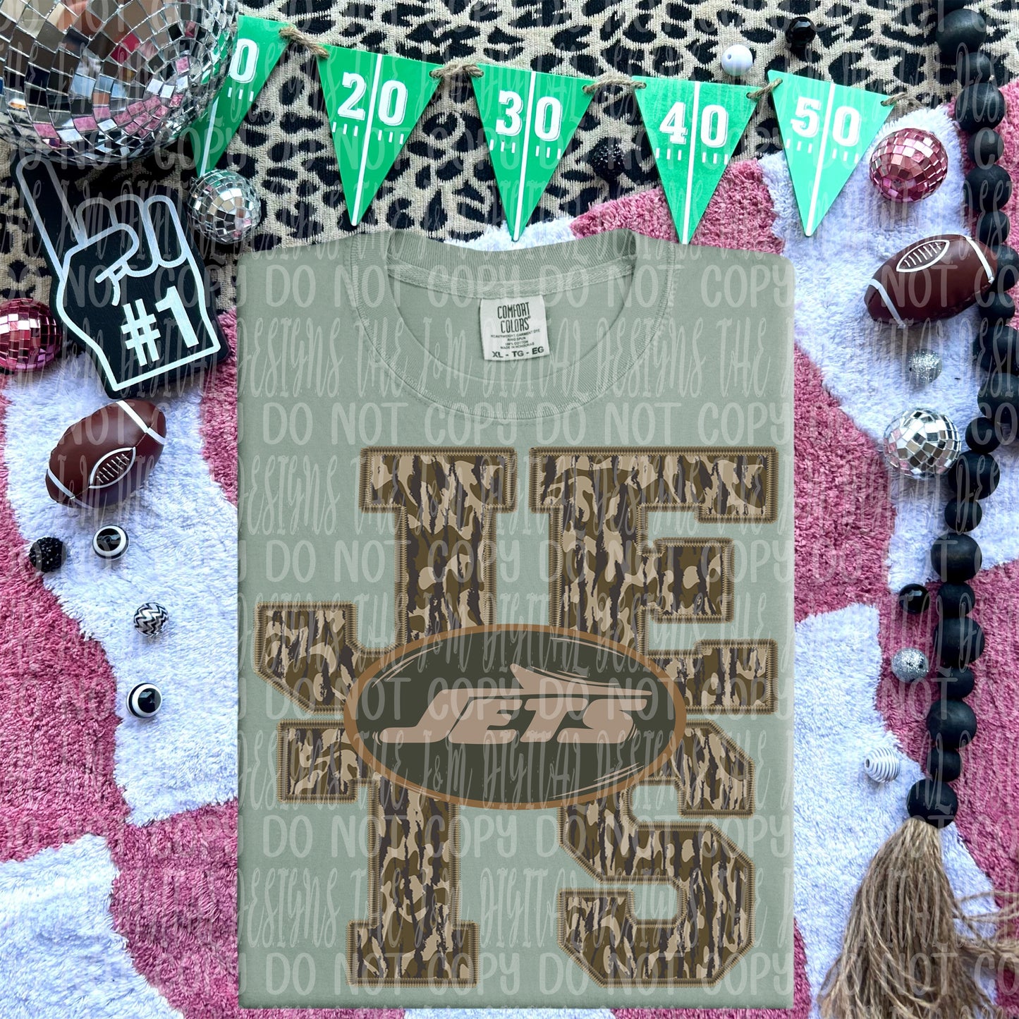 Jets - mascot camo - DTF TRANSFER (JMD)