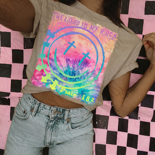 The Lord Is My Rock Tie Dye - DTF TRANSFER (SSDD/KD HOLY ROLLERS COLLAB)