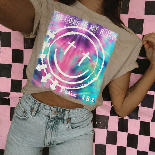 The Lord Is My Rock Tie Dye - DTF TRANSFER (SSDD/KD HOLY ROLLERS COLLAB)