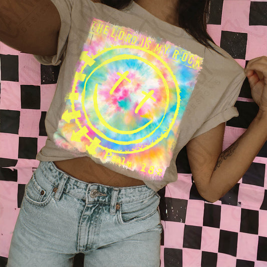 The Lord Is My Rock Tie Dye - DTF TRANSFER (SSDD/KD HOLY ROLLERS COLLAB)