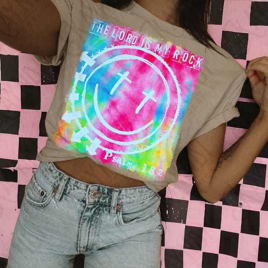 The Lord Is My Rock Tie Dye - DTF TRANSFER (SSDD/KD HOLY ROLLERS COLLAB)