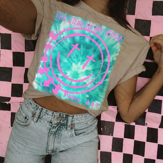 The Lord Is My Rock Tie Dye - DTF TRANSFER (SSDD/KD HOLY ROLLERS COLLAB)