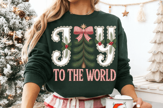 Joy to the world tree (DTF TRANSFER)
