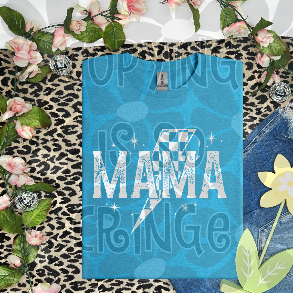 Mama w/ lighting bolt-DTF TRANSFER (CFD)