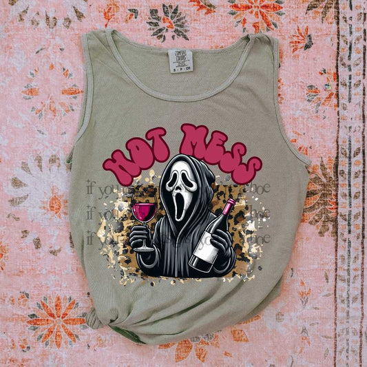 Hot Mess Scream - DTF TRANSFER (SAVED)