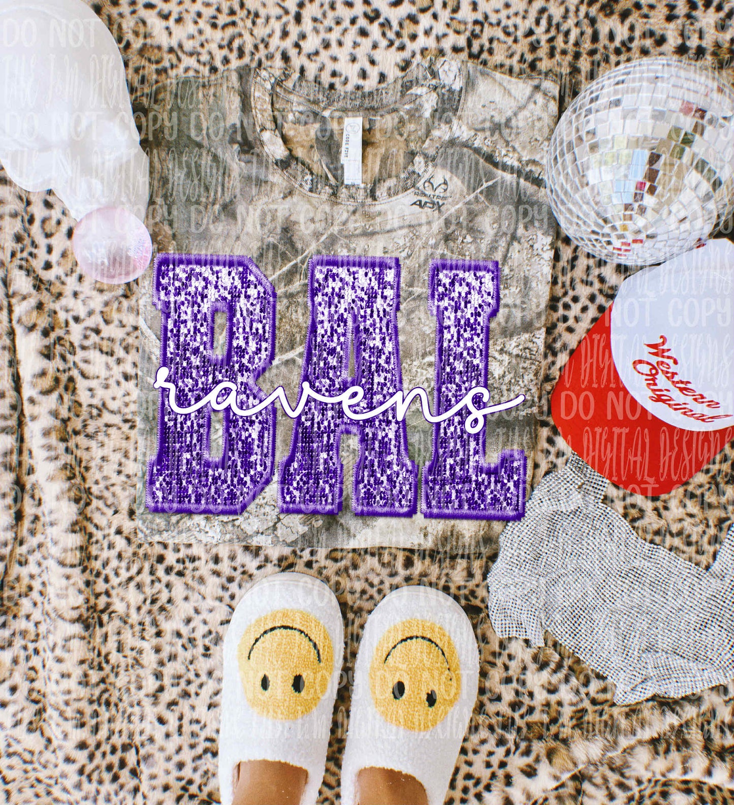 Ravens faux sequin - DTF TRANSFER (JMD)