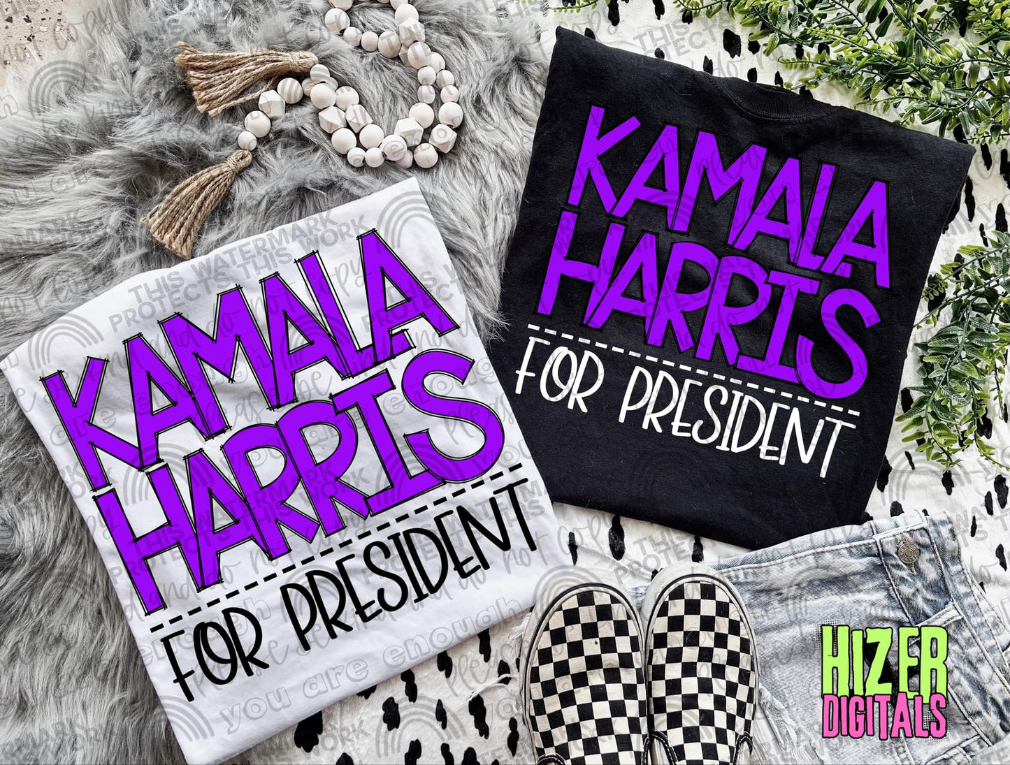 Kamala Harris for president purple - DTF TRANSFER (HD)