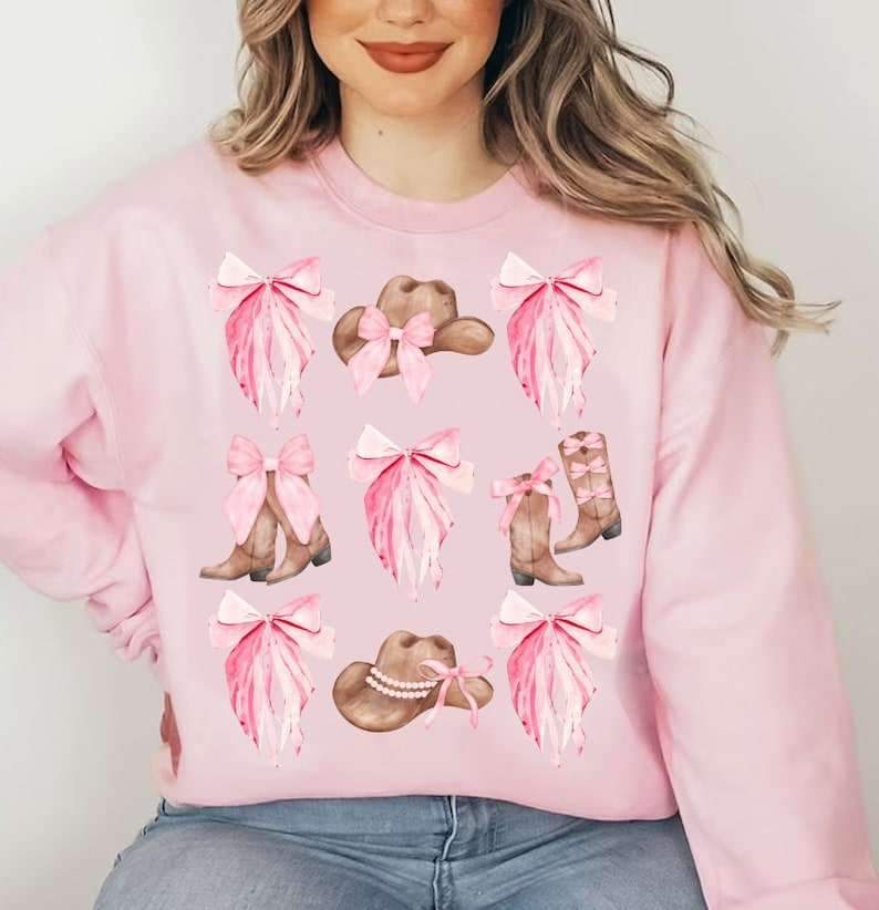 Coquette Pink Cowboy Boots - DTF TRANSFER