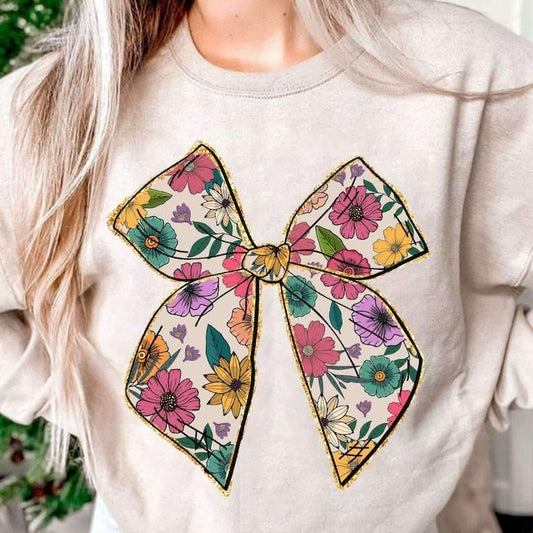 Coquette Floral Bow - DTF TRANSFER