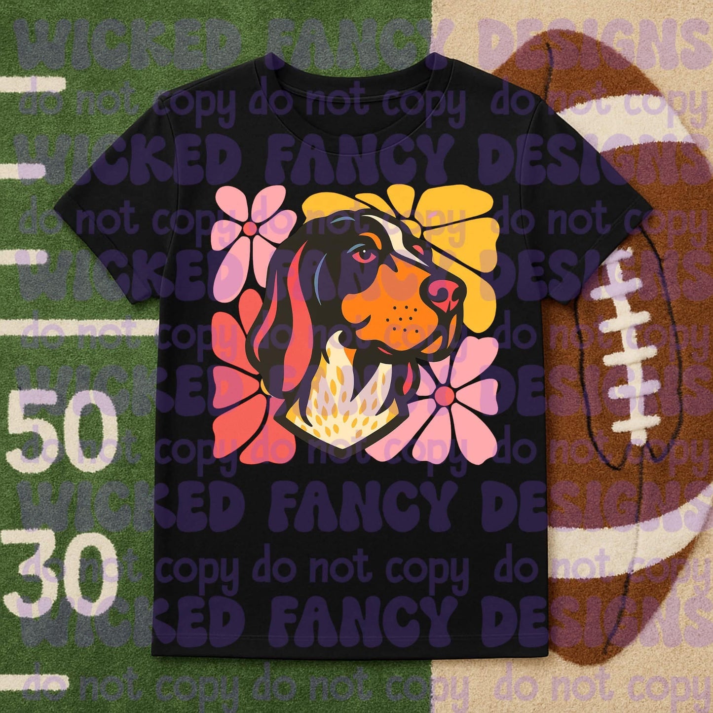 Vols ; abstract retro floral - DTF TRANSFER (WFD)