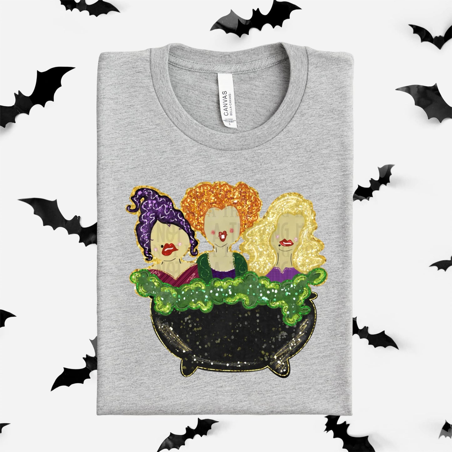 Hocus Pocus cauldron glitter accents - DTF TRANSFER (TCC)