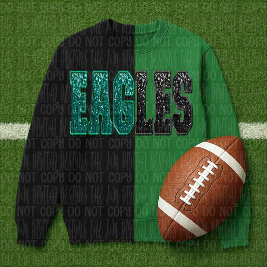 Eagles ; sequin split - DTF TRANSFER (JMD)
