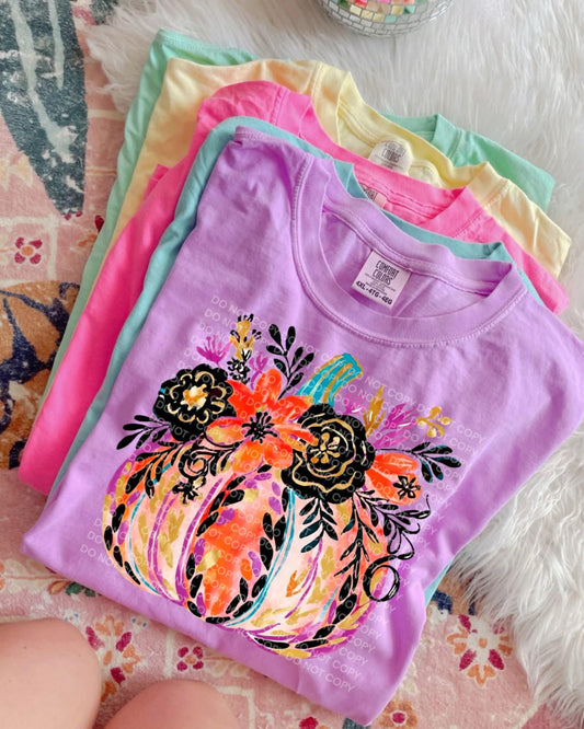 Floral pumpkin fall EXCLUSIVE (dtf transfer)