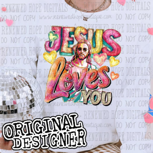 Jesus loves you- DTF TRANSFER (RHD/F25)