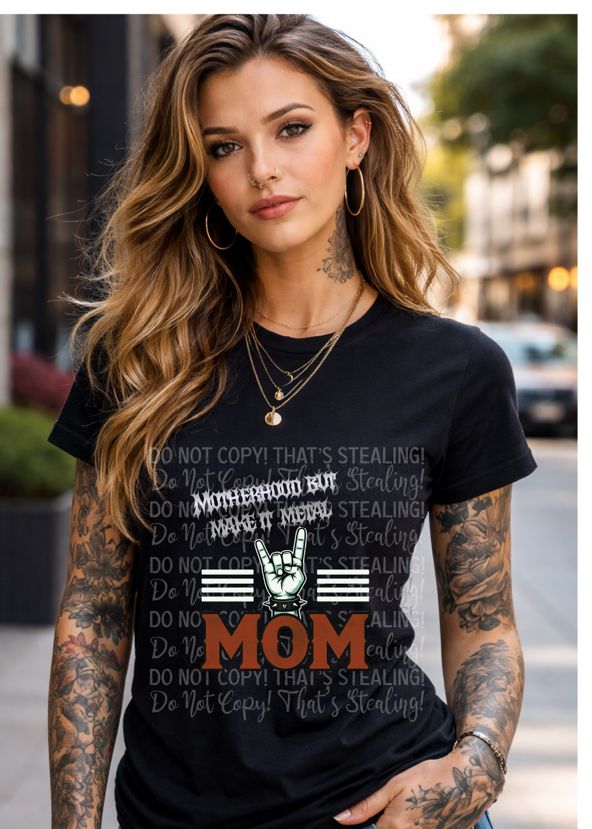 Motherhood but make it metal-DTF TRANSFER (RIOTMAMA)