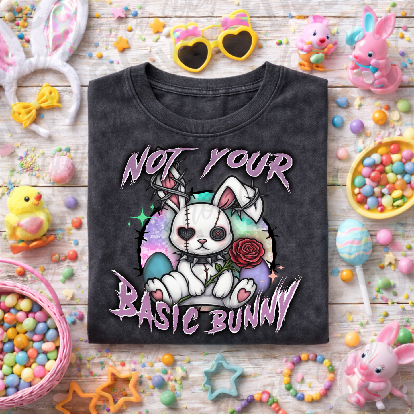 Not your basic bunny-DTF TRANSFER (PEEPSHOW)