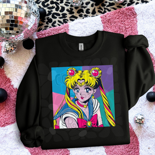 Moon Girl Color Pop Art-DTF TRANSFER (WFD M25)