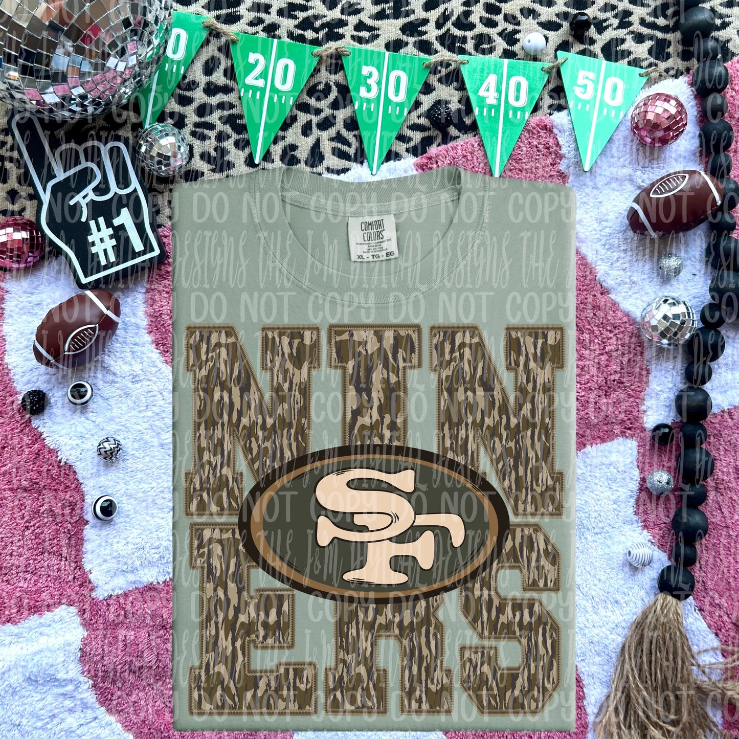 Niners - mascot camo - DTF TRANSFER (JMD)