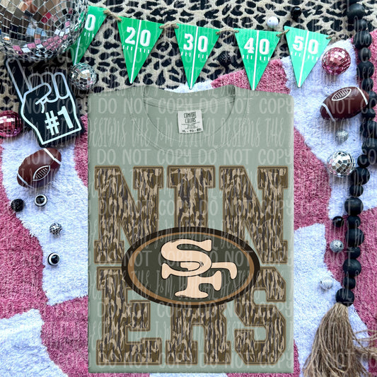 Niners - mascot camo - DTF TRANSFER (JMD)