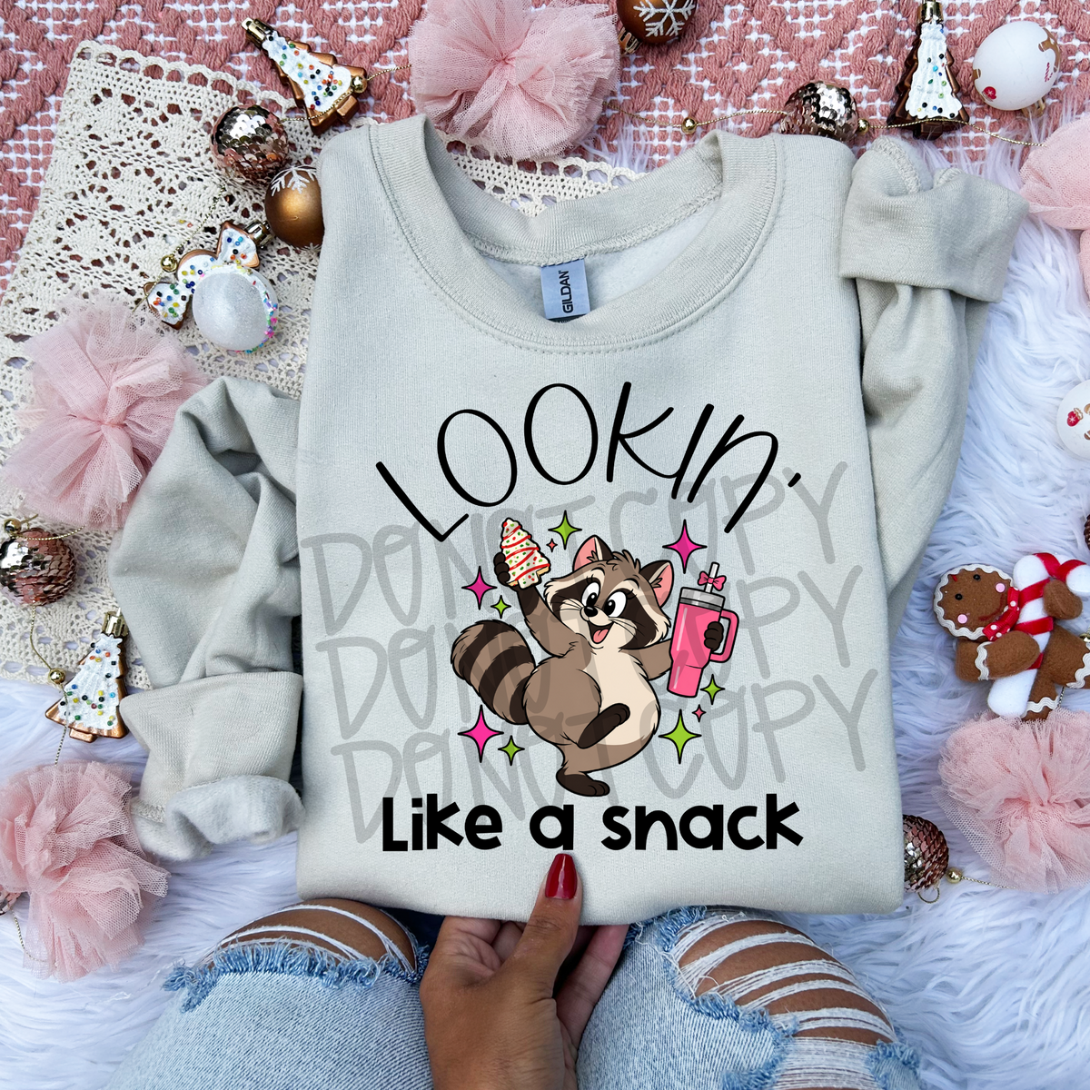 Lookin like a snack raccoon - DTF TRANSFER (PVC)