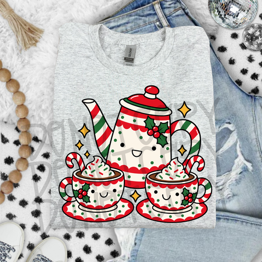 Christmas hot cocoa set - DTF TRANSFER (PVC)