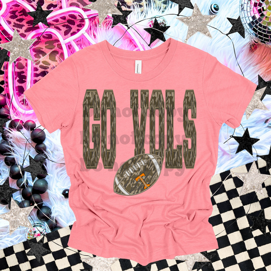 Go Vols camo faux embroidery - DTF TRANSFER (JMD)