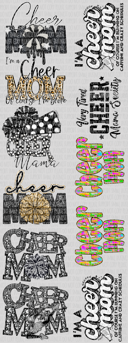 Cheer Mom mix; premade gang sheet