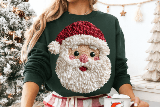 Santa crochet yarn - DTF TRANSFER (CFD)