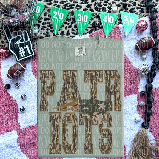 Patriots - mascot camo - DTF TRANSFER (JMD)
