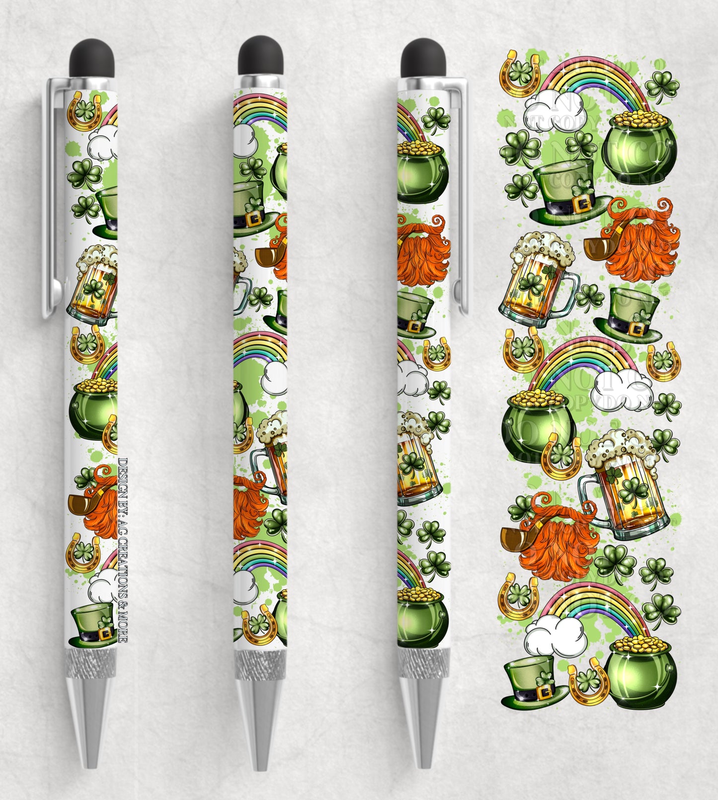 Saint Patrick's Day ; UV DTF pen wrap (AGCM)