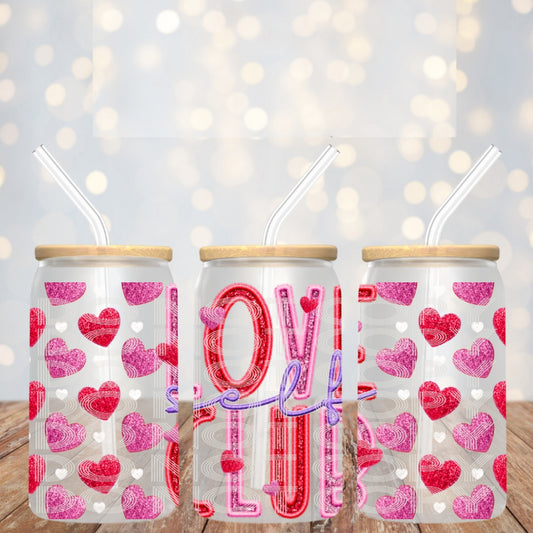 Self Love Club - UV dtf wrap 16oz libbey : TED