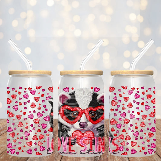 Love Stinks - UV dtf wrap 16oz libbey : TED