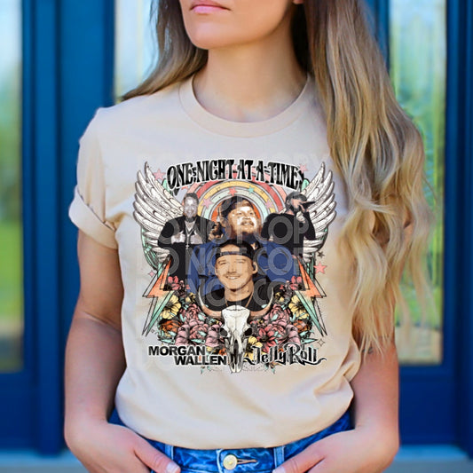 One Night At A Time MW Wallen Jellyroll - DTF TRANSFER (SSDD)