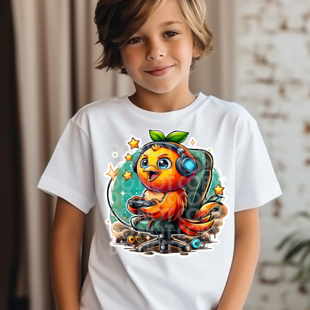 Orange Bird Gamer - DTF TRANSFER (SSDD)