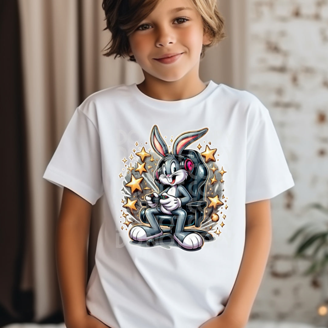 Bugs Bunny Gamer - DTF TRANSFER (SSDD)