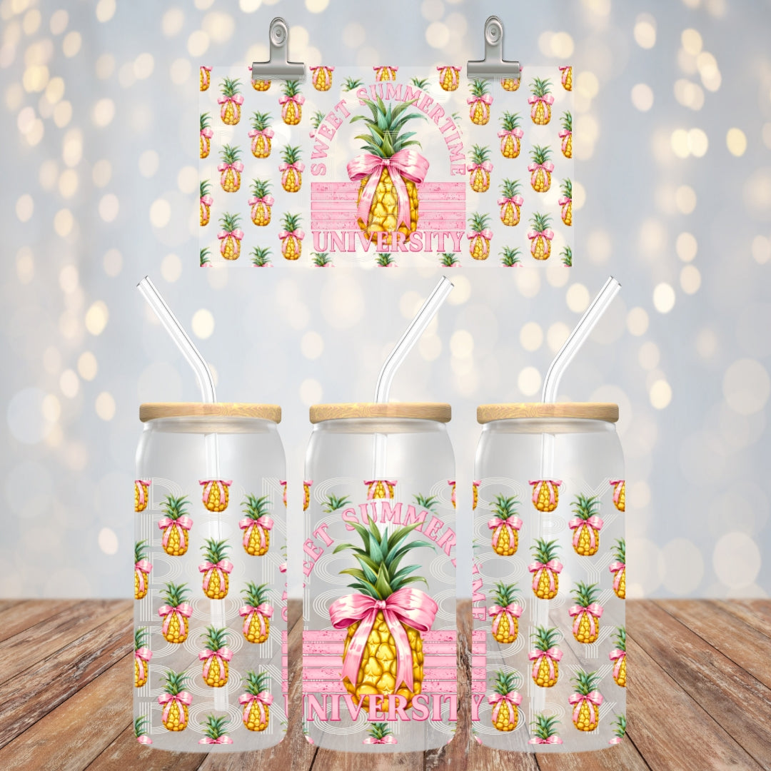 Sweet Summertime University - UV dtf wrap 16oz libbey : TED